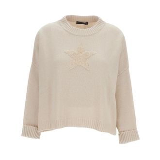 Lorena Antoniazzi Round-neck Knitwear - female - Lorena Antoniazzi - Round-neck Knitwear - Beige - 2XS - Knitwear