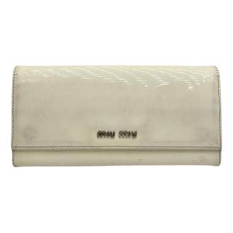Miu Miu Pre-owned Leren Portemonnee - Dames - Vintage Accessoires - Wit - ONE Size - Leer - Vintage