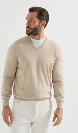 Brunello Cucinelli Cashmere sweater in Sand at Nordstrom, Size 50 It