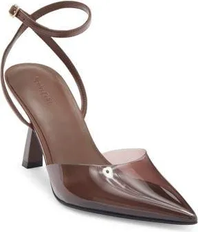 Open Edit Neesha Ankle Strap Pump in Brown Chocolate at Nordstrom Rack, Size 5.5