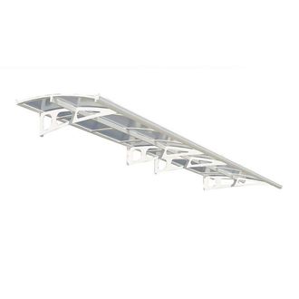 Palram Patio Cover Bordeaux Door Awning Canopy 4460 Clear - L447 cm - White
