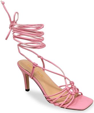 Chase + Chloe by Intouch Footwear Ankle Tie Sandal in Pink Pu at Nordstrom Rack, Size 7.5