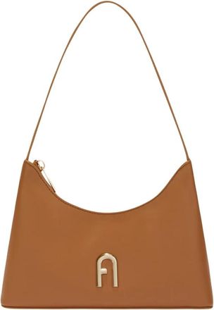 Furla Diamante Schoudertas Mini - Dames - Schoudertassen - Bruin - ONE Size - Leer - Tassen