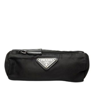 Prada Pre-owned Bags, female, Black, Size: ONE SIZE Pre-owned Nylon Pouch