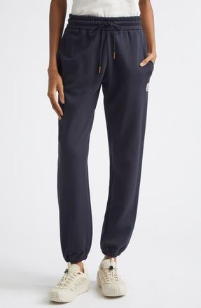 Moncler Logo Patch Joggers in Blue at Nordstrom, Size X-Small