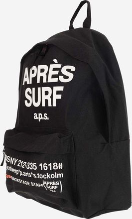 APR&Egrave;S SURF Mens Technical Fabric Backpack With Logo Black Polyester Backpacks