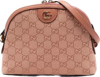 Gucci Pre-owned Ophidia Crossbody Bag - Dames - Vintage Schoudertas - Roze - ONE Size - Leer - Vintage