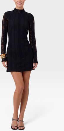 Rachel Roy Lucia Mock Neck Lace Mini Dress