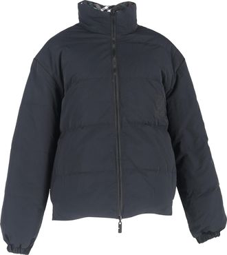 Burberry Burberry geruite pufferjas van zwart nylon