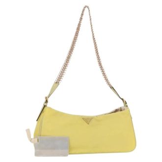Prada Pre-owned Shoulder Bags, female, Yellow, Size: ONE SIZE Pre-owned Vintage Shoulder Bag