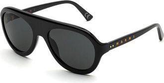 Marni Mount Toc Black FB5 Mens Sunglasses Black Size 57