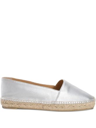 Castaner Espadrilles in pelle metallizzata - Argento