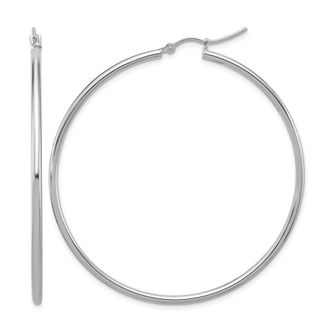 Diamond2Deal 10K Gold Round Shape Hinged Hoop Earrings