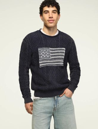 Lucky Brand Mens Americana Sweater
