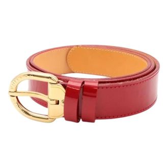 Louis Vuitton Pre-owned Vintage Leather Belt - - Pre-owned - Donna - Rosso - ONE SIZE