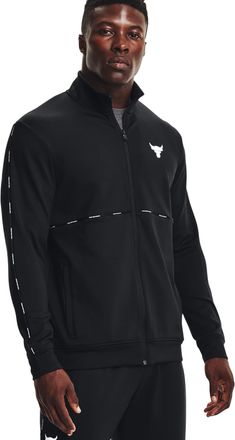 Under Armour Project Rock Knit Track Pants & Jacket Tracksuit for Men, Black Large