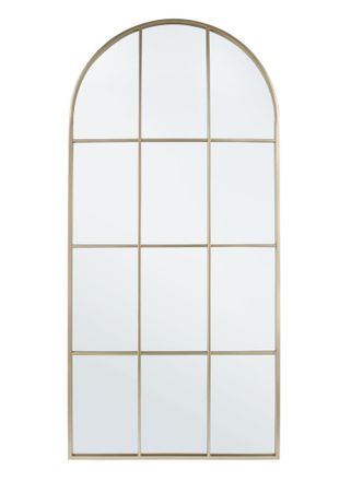BIZZOTTO Specchio Con Cornice In Metallo window Con Piedistallo H 80x2,5x170 Cm -oro