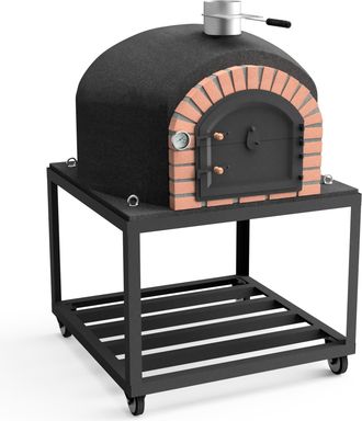 Movelar Horno De Le&ntilde;a Exterior De Obra Gran Can&aacute;ria (blanco - 120 X 120 X 65 Cm) - Horno De Le&ntilde;a De Obra Para Jard&iacute;n, Aislamiento Con Corcho, 3 Mantas Cer&aacute;mic