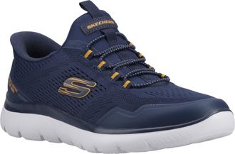 Skechers Summits Top Rate Textile Mens Navy/Yellow Trainers - UK 7