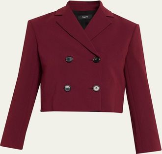 Theory Crop Double-Breasted Jacket