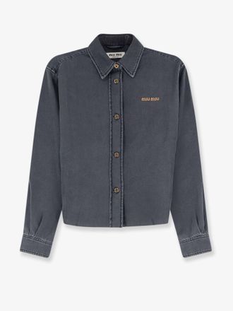Miu Miu Camicia Grey Light Denim - MIU MIU - gender_Woman