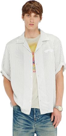 Diesel Half-sleeve shirt in pinstripe modal - Shirts - Man - Multicolor