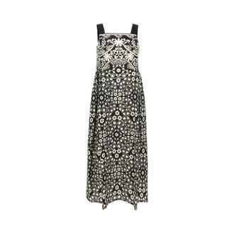 Max Mara Wkimoli Lange Jurk - Dames - Maxi kleedjes - Veelkleurig - 2XS - Katoen - Kleedjes
