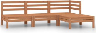 vidaXL Set de muebles de jardín 4 pzas madera maciza pino marrón miel Vidaxl
