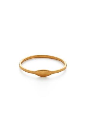 Monica Vinader Siren Muse Mini ID Ring in 18Ct Gold On Sterling S at Nordstrom, Size 6.75