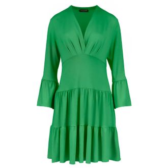 Móveis Conquista Womens Green Jersey Tiered Dress - Size Large