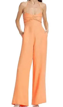 S/W/F Sweetheart Jumpsuit In Apricot