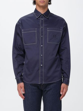 Fendi Camicia in cotone con collo classico e tasca a toppa