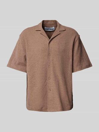 Review Relaxed Fit Freizeithemd mit Strukturmuster in Mud, Gr&ouml;&szlig;e XL