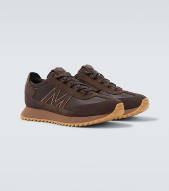 Moncler Pacey2 suede-trimmed sneakers