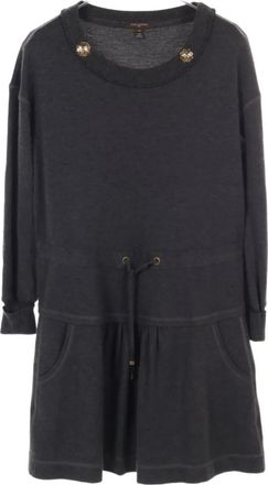 Louis Vuitton Abito in cashmere e seta con monogramma anni 2010 - Grigio