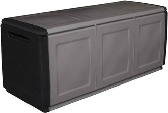 Dmora Baule Achse, Cassapanca multiuso, Baule contenitore, Box portaoggetti, 100% Made in Italy, 138x53h57 cm, Grigio chiaro e Nero - Dmora