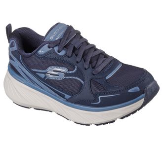 Skechers Womens Edgeride Misty Skies Sneaker, Navy Leather/Duraleather/Mesh/Trim, 5 UK