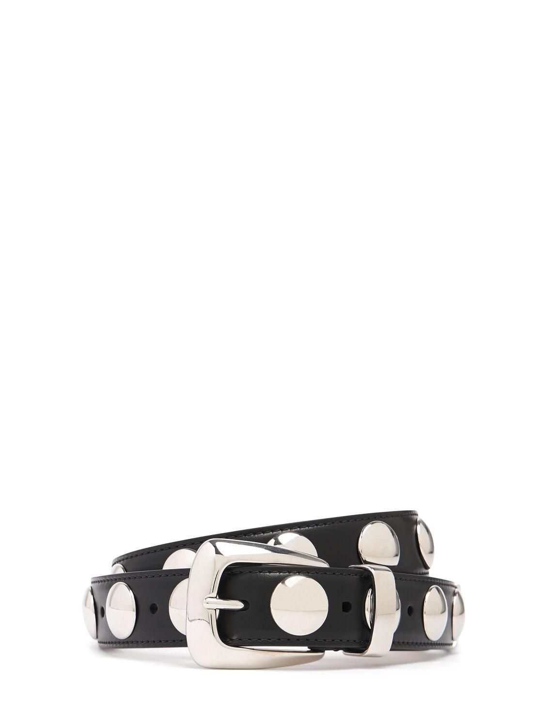 【関税込み】KHAITE ブラック Julius スモール ベルト Julius Small leather belt in black - Khaite | Mytheresa