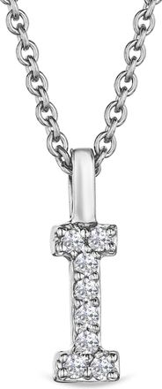 The Diamond Store Love Letter Initial I Lab Diamond Necklace set in 9K White Gold