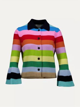 Allude Womens Long-Sleeved Cardigan In Multi