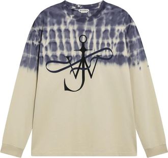 J.W.Anderson Tie-dye Ribbon Anchor LS Sweatshirt - Heren - Sweatshirts - Beige - S - Katoen - Hoodies & sweatvesten