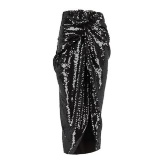 Rotate ROTATE Birger Christensen - Falda de lentejuelas con nudo - Skirts - Mujer - Marr&oacute;n - XS
