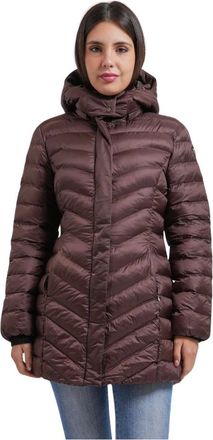Emporio Armani Piumino trapuntato a collo alto - - Coats - Donna - Marrone - XS