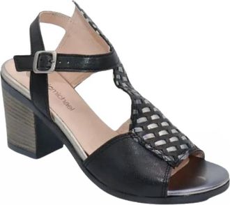 Eric Michael Womens Madrid Woven Sandal In Black/silver