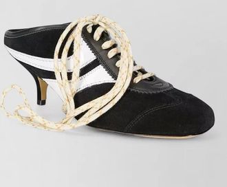 Dries Van Noten heeled mules kitten heel round toe