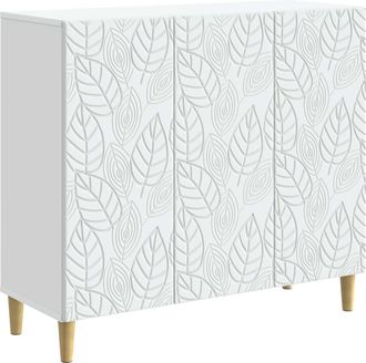 vidaXL Aparador Blanco 89 X 34,5 X 80 Cm Madera De Ingenier&iacute;a Vidaxl