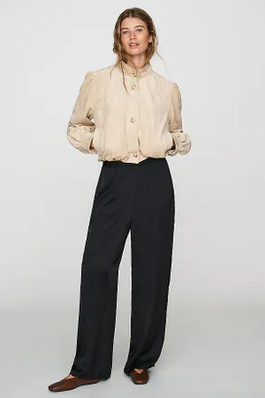Anthropologie LyreBird Scalloped Pant in Silky