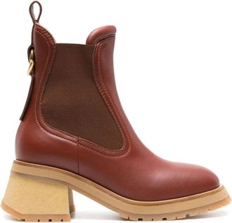 Moncler Stijlvolle Enkellaarsjes - Dames - Laarzen met Hak - Bruin - 37 1/2 EU - Schoenen