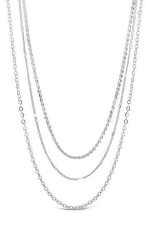 Sterling Forever Layered Chain Necklace in Silver at Nordstrom Rack