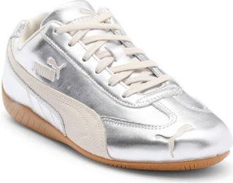 Puma Speedcat Metallic Sneaker in Alpine Snow/Gum at Nordstrom, Size 10.5